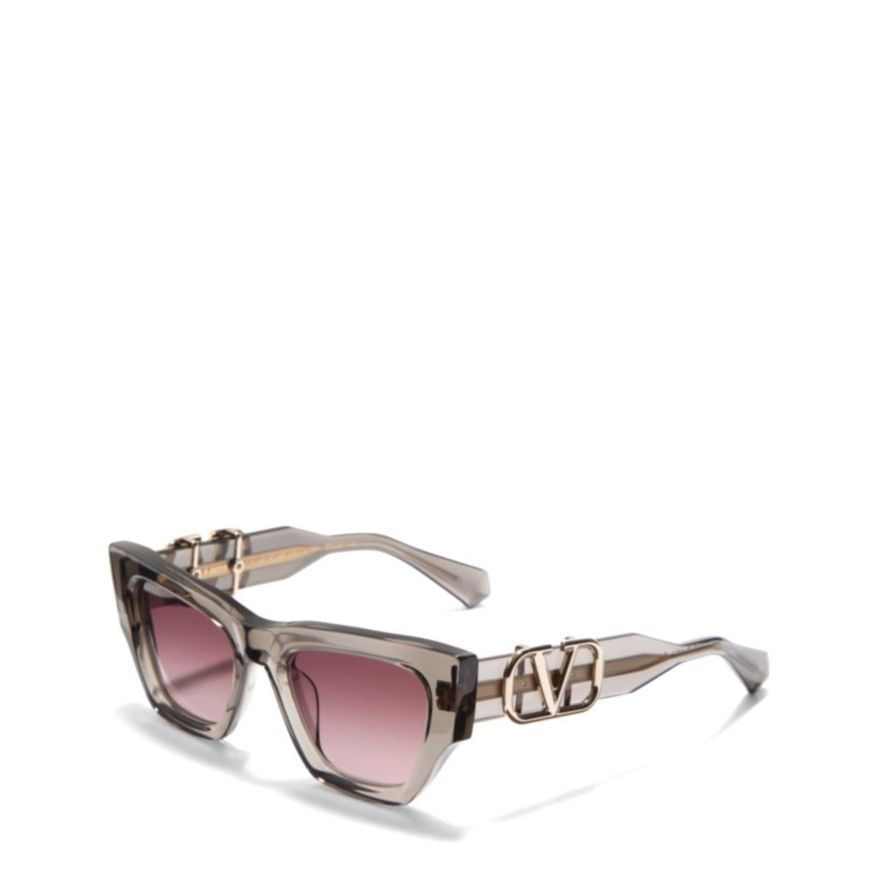 V - Sette Translucent Angular Frame Sunglasses