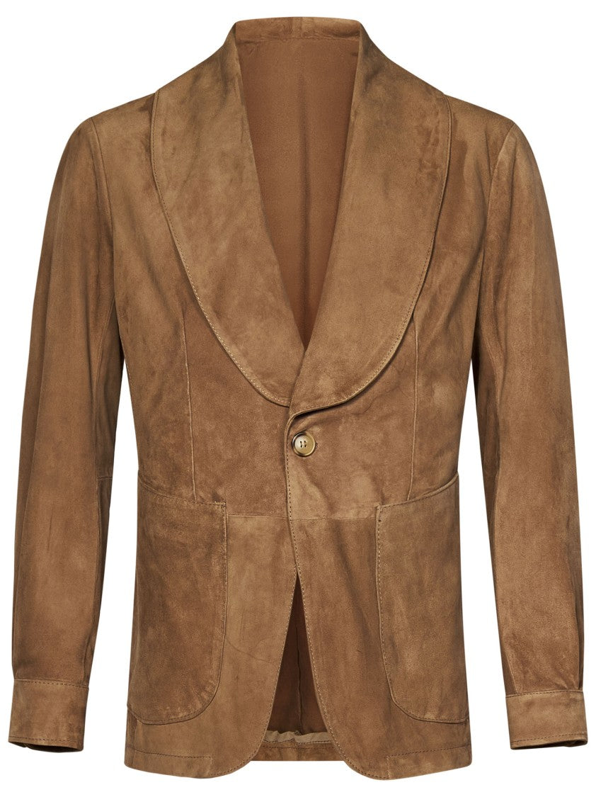 Taupe Canadian Reindeer Suede Jacket