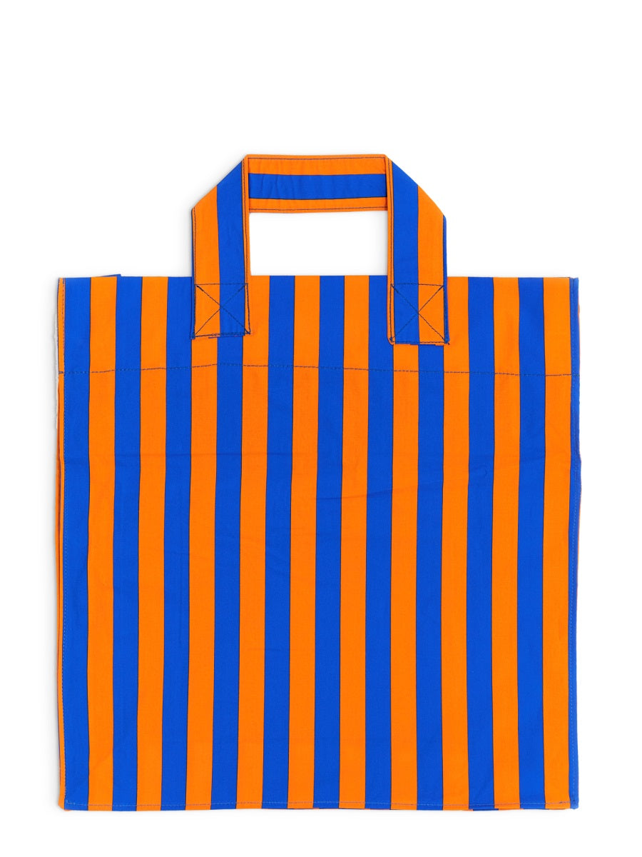 Rectangular Striped Shopper Bag