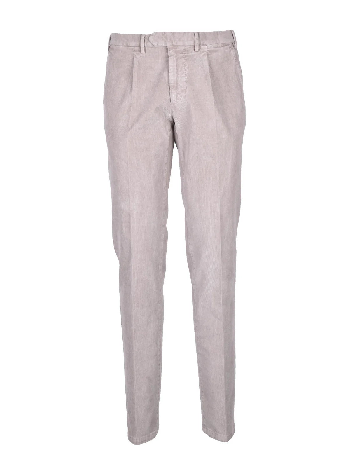 Beige Velvet Cotton Elastane Suit