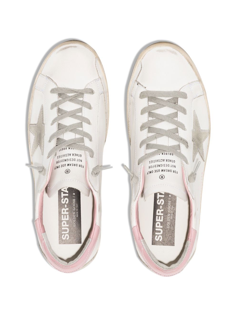 Distressed Low-Top Sneakers With Grey Star Detail