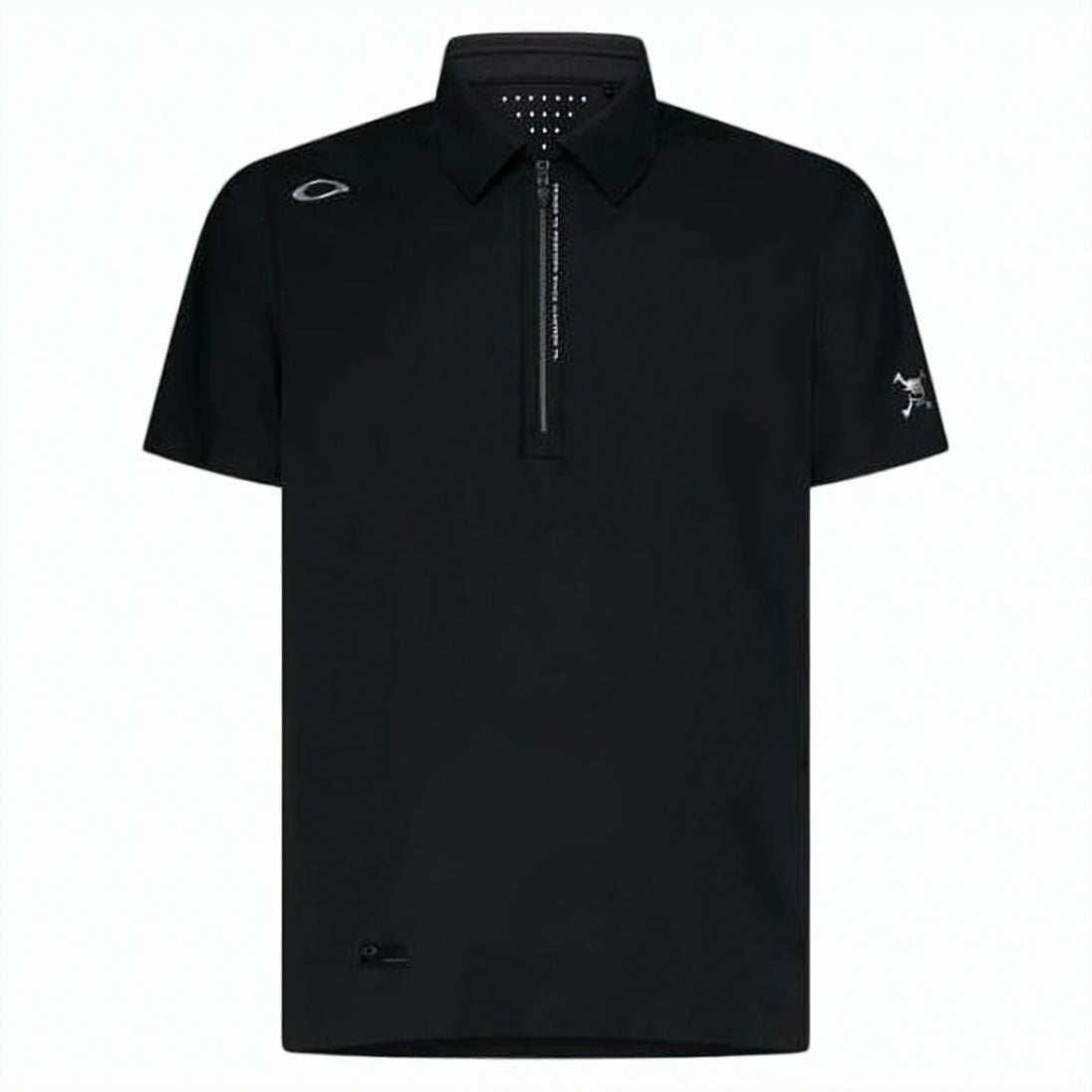 Zippered Black Polo Shirt