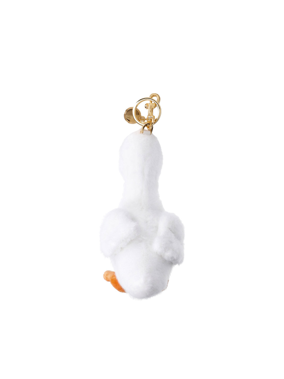 White Goose Fabric Keyring Charm