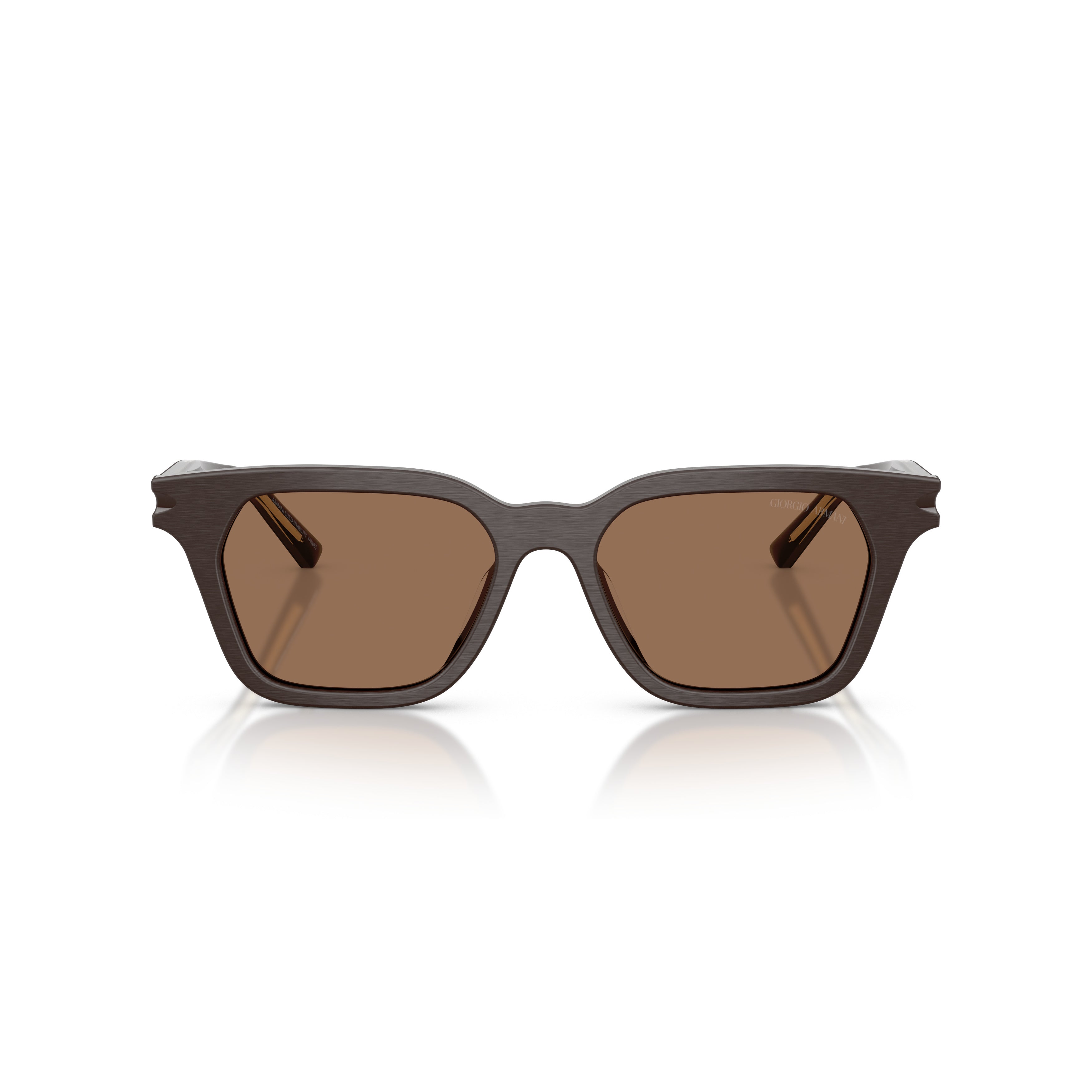 0ar8251u Angular Acetate Sunglasses with Bold Brown Lenses