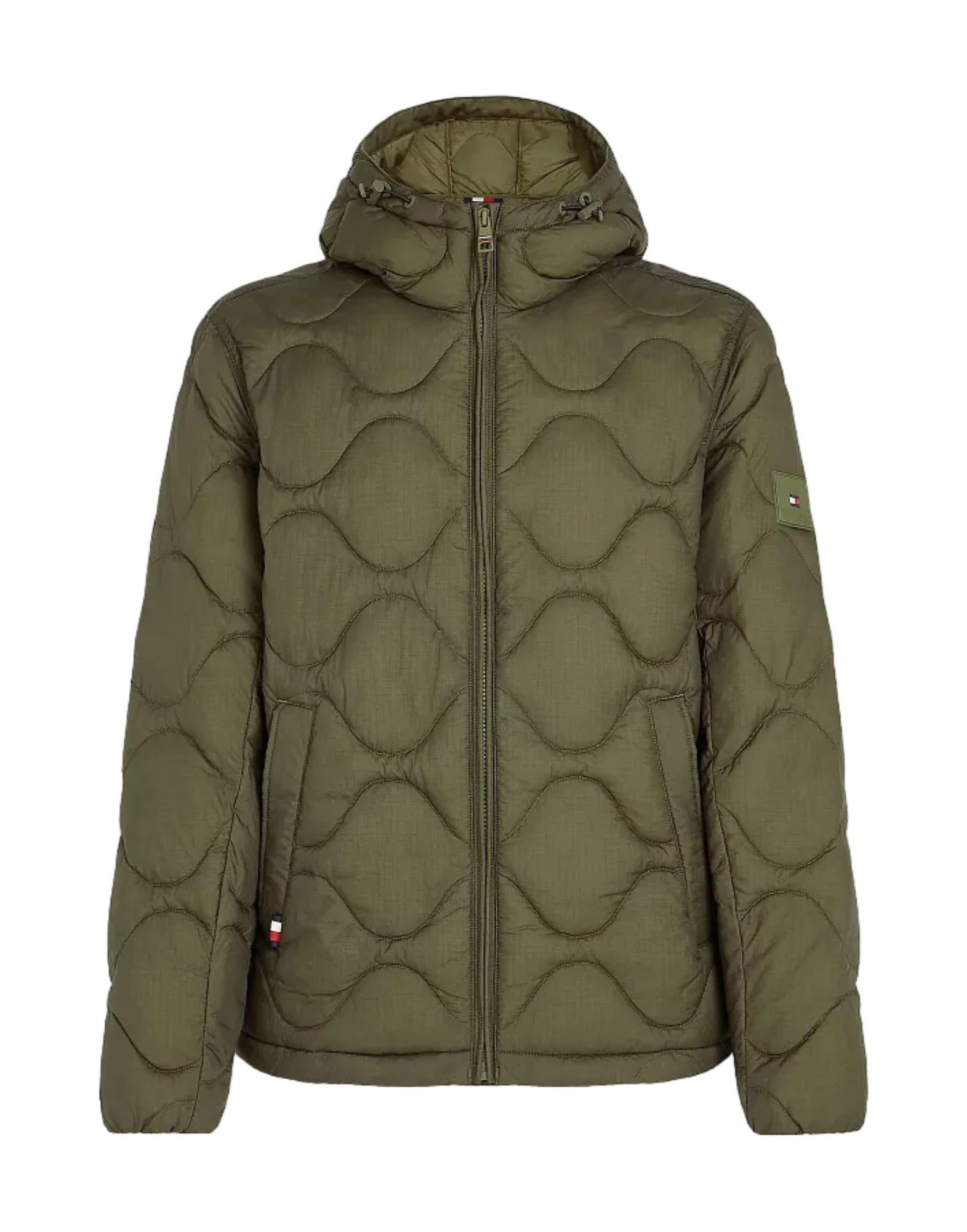 Quilted Green Jacket With Hood