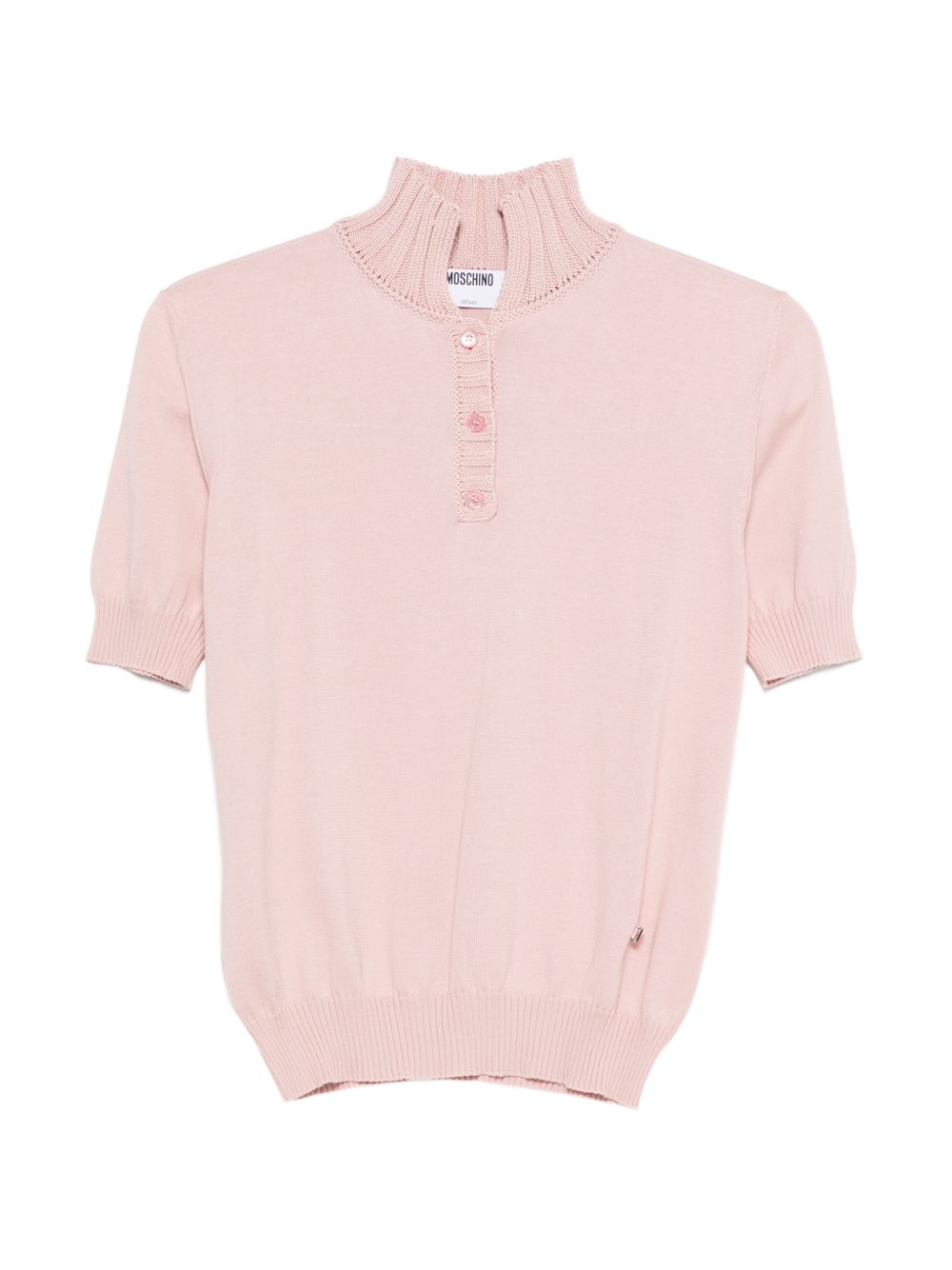 Light Pink Ribbed Tie Knit Top