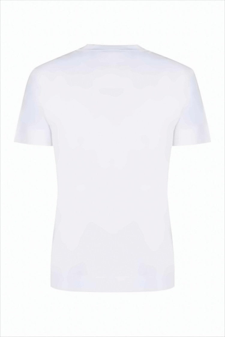 Short-Sleeved Cotton T-Shirt with Subtle Brand Detail