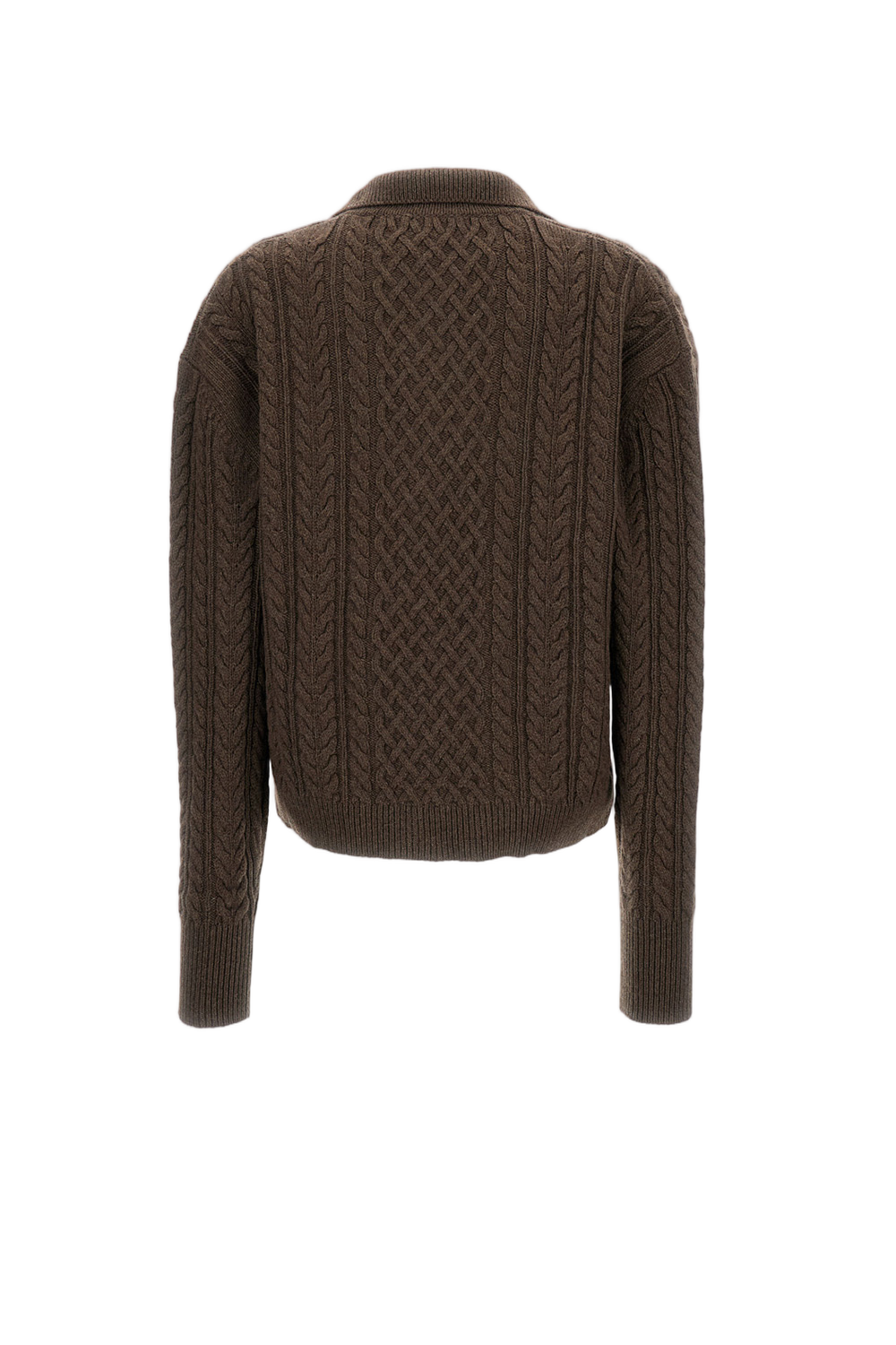 Embroidered Cable Knit Sweater