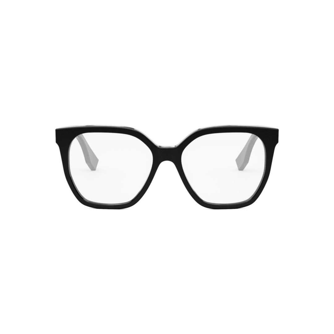Fe50087i Oversized Black Plastic Square Frame Eyewear