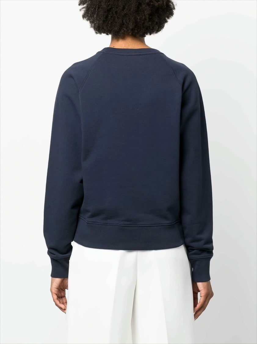 Classic Crew Neck Fox Graphic Sweatshirt