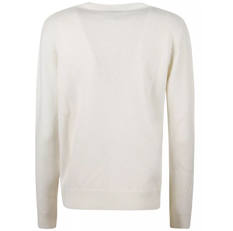 Classic White Sweatshirt With Bold Graphic Details