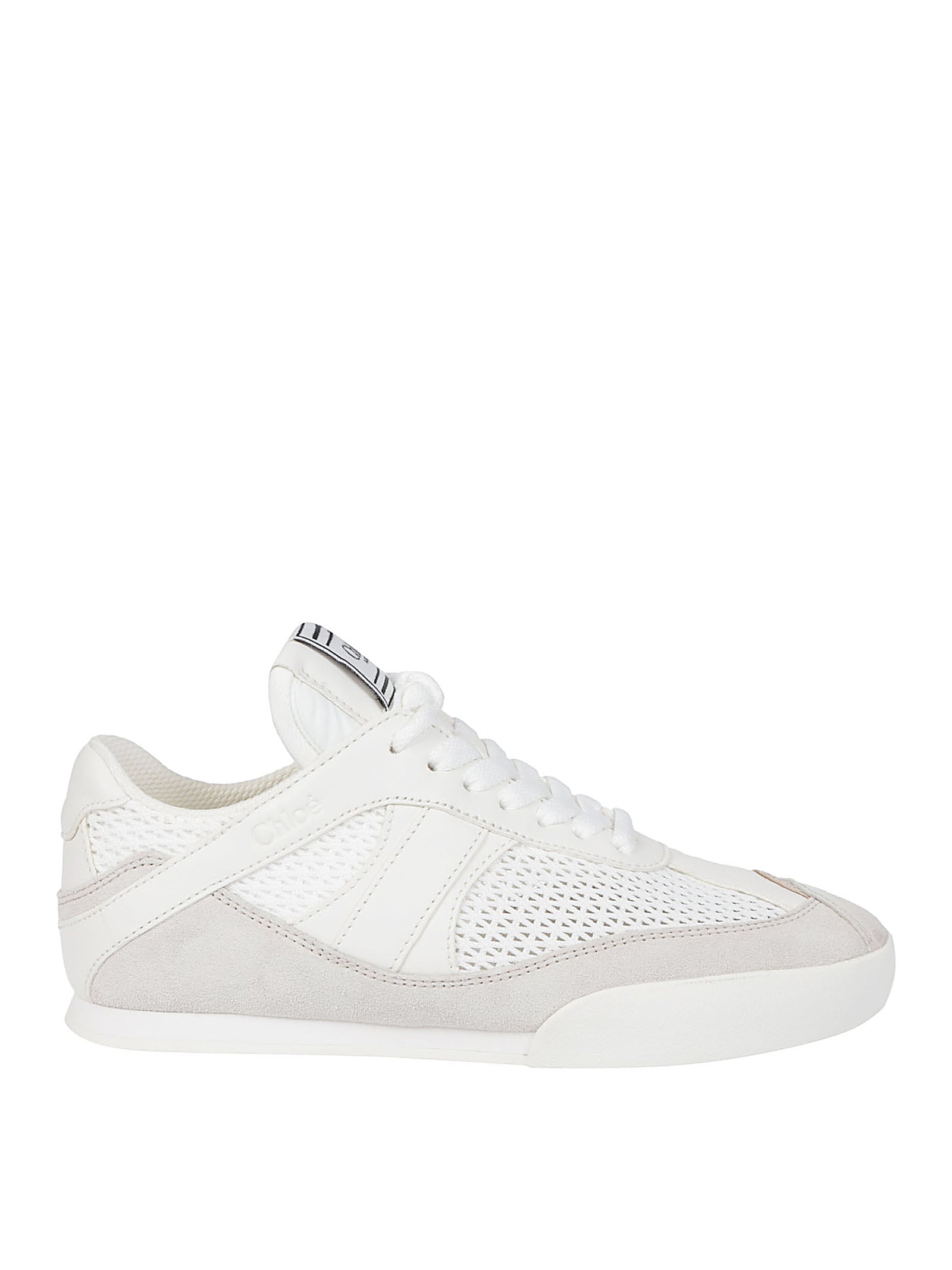 Cloudy Cream Sneakers With Calf Leather