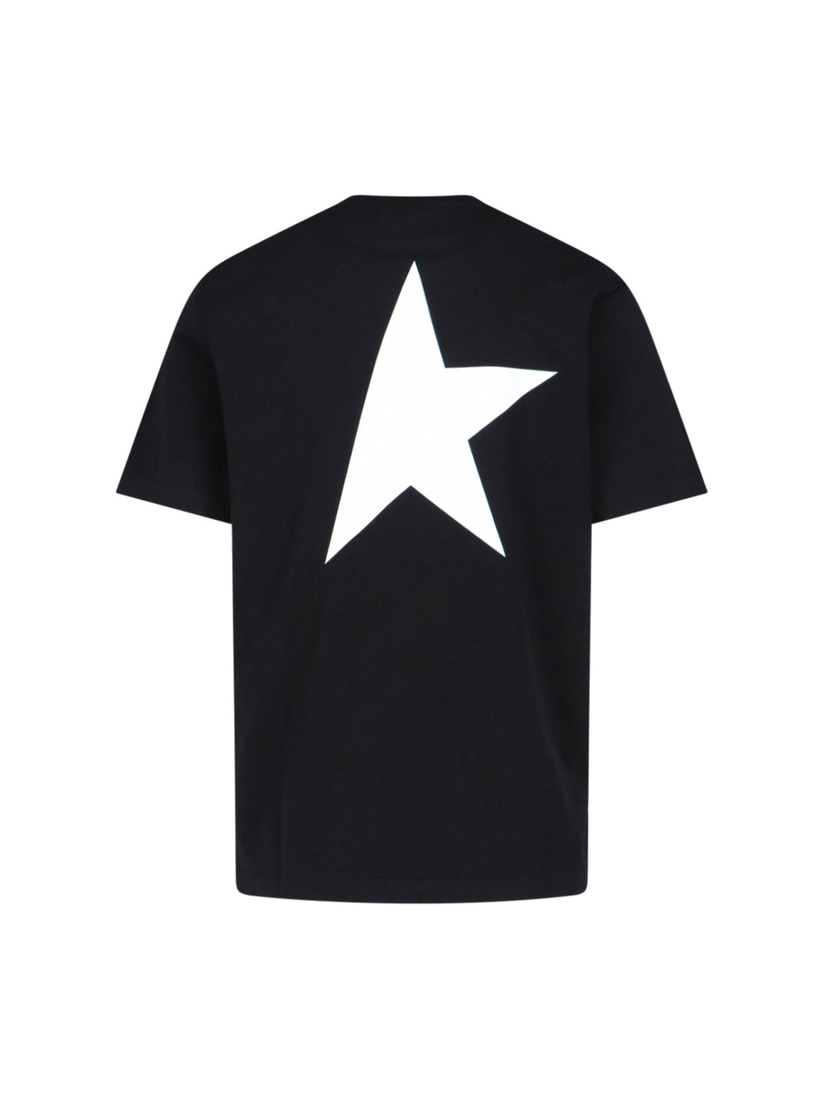 T-Shirt, In Black Cotton, Crew Neck, Short Sleeves