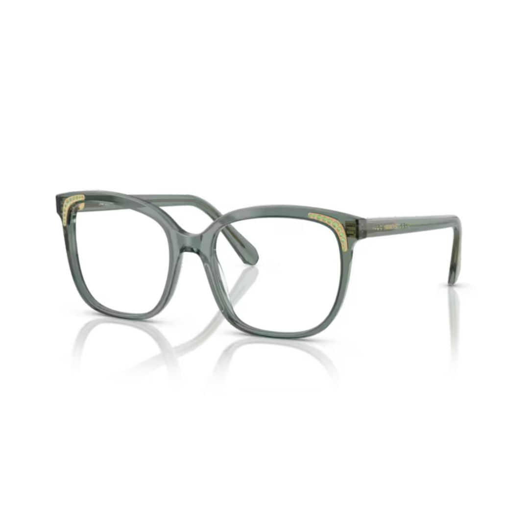 0sk2033 Translucent Green Acetate Square Eyeglasses