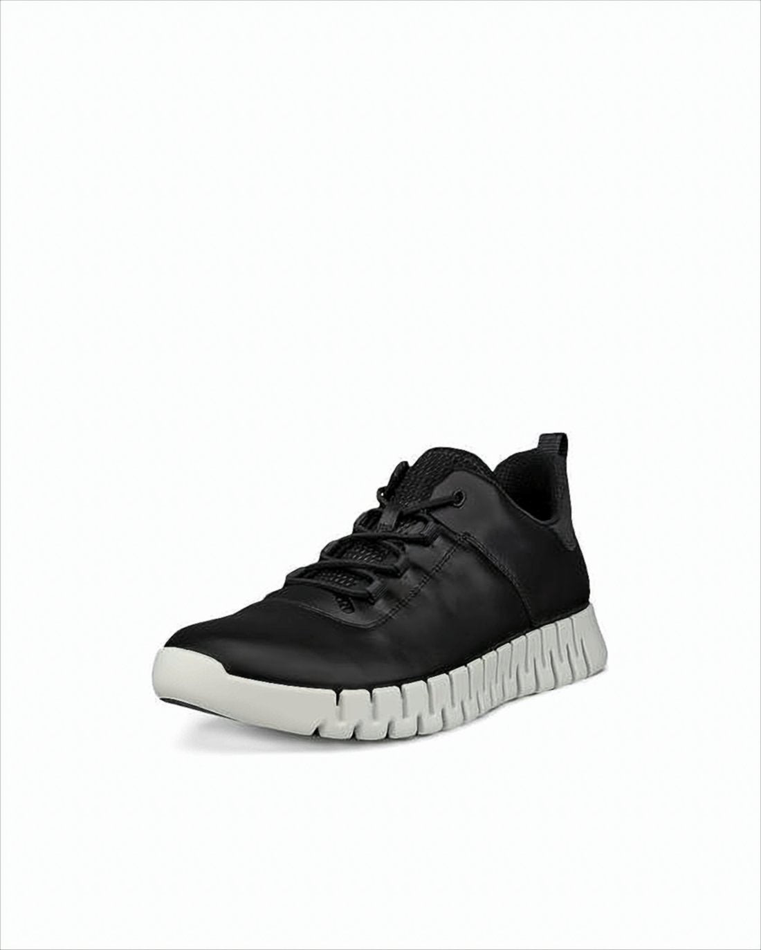 Sleek Black Leather Sneakers