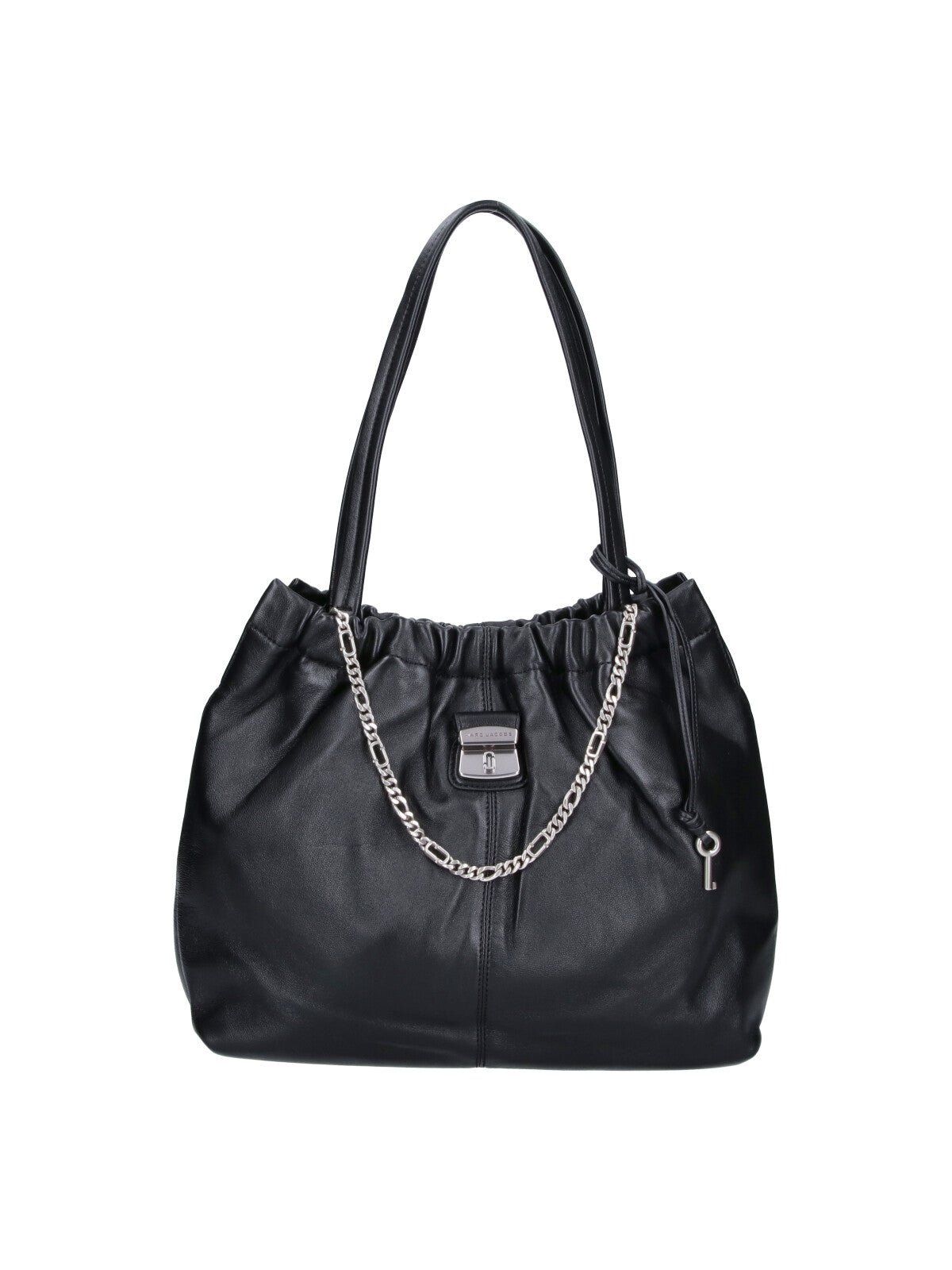 Black The Christina Gathered Lambskin Tote