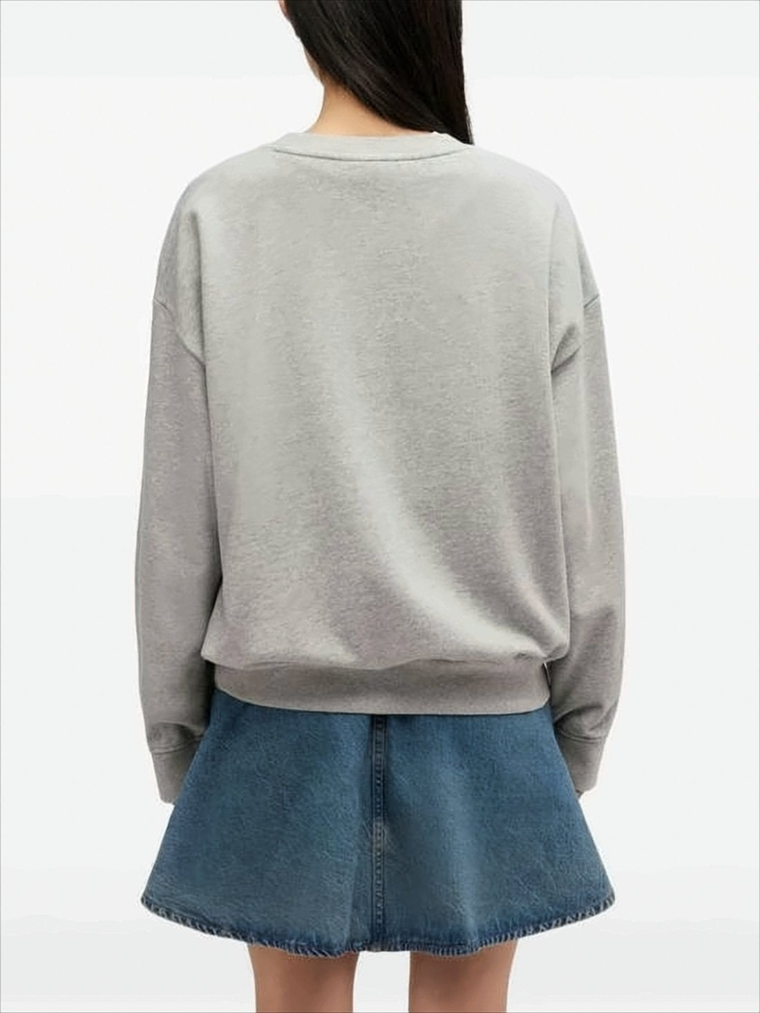 Graphic Long-Sleeve Sweatshirt with Playful Cat Design