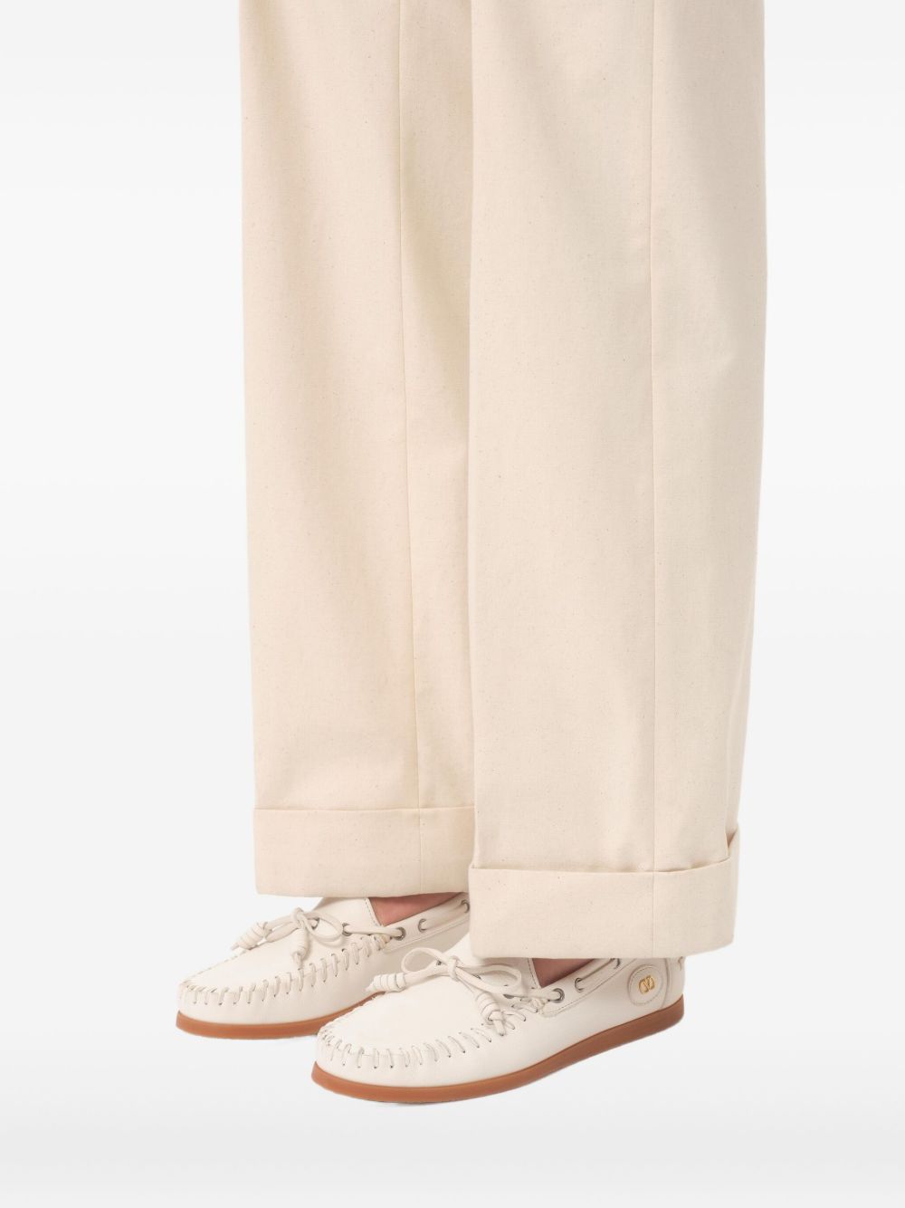 Moccasin Design Flat Shoes With Bow Detail