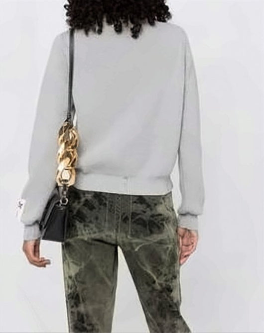 Ribbed Knit Sweater with Distressed Details