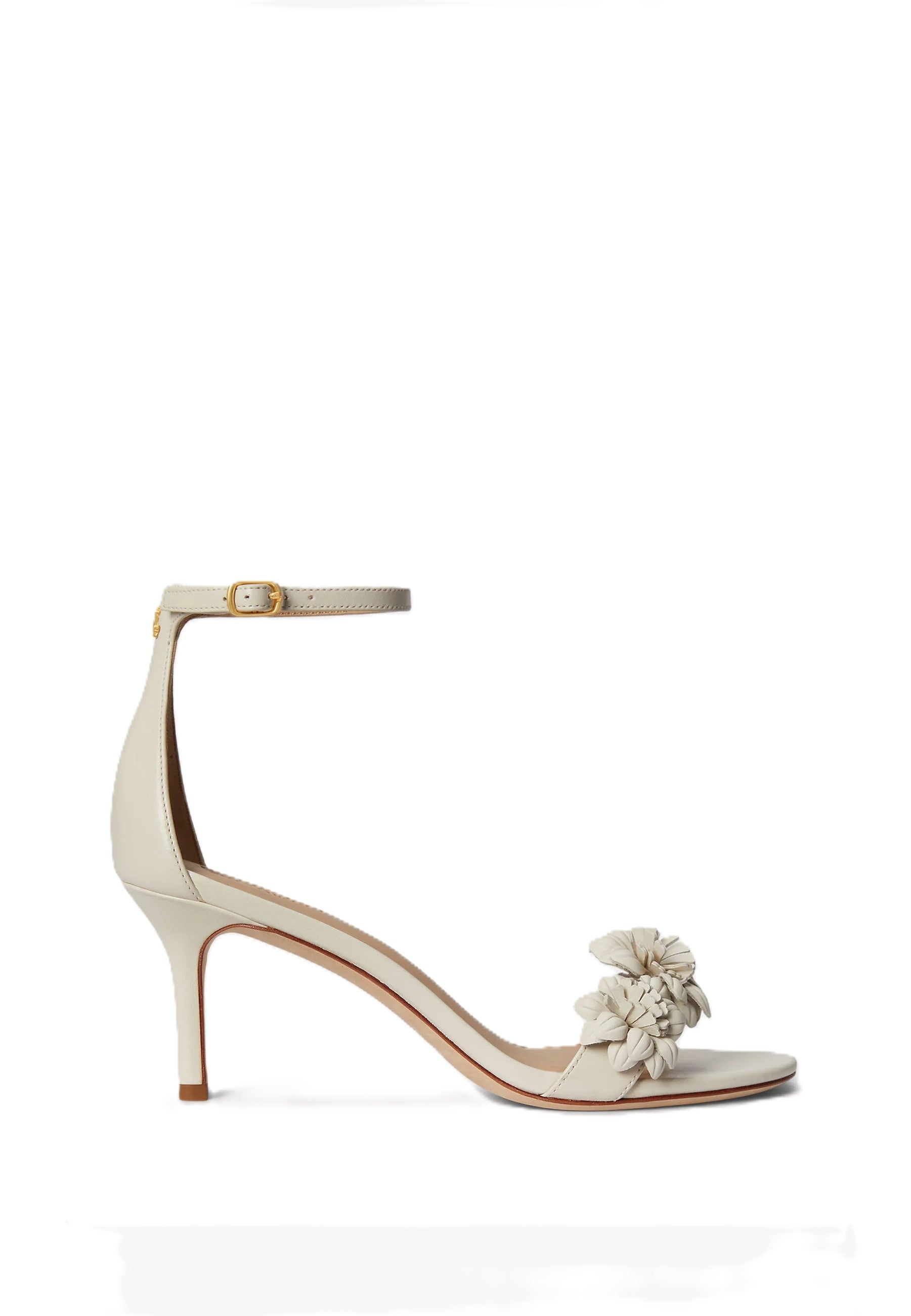 Intricately Appliquéd Sandal with Slim Ankle Strap