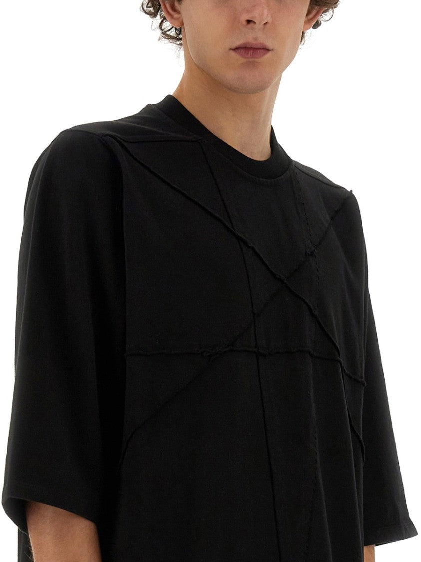 Oversized Cotton T-Shirt With Geometric Design And Relaxed Fit