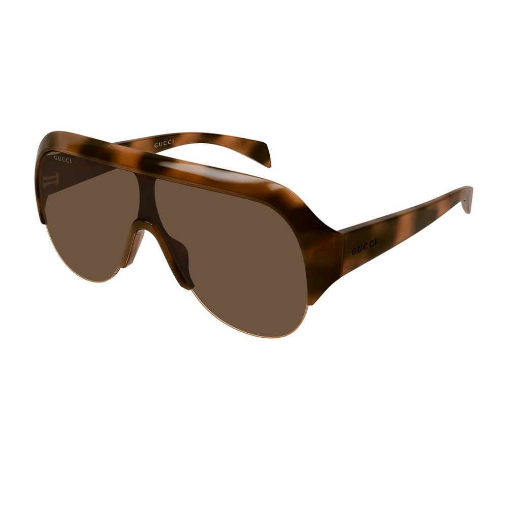 Oversized Pilot Mask Sunglasses With Sculpted Temples