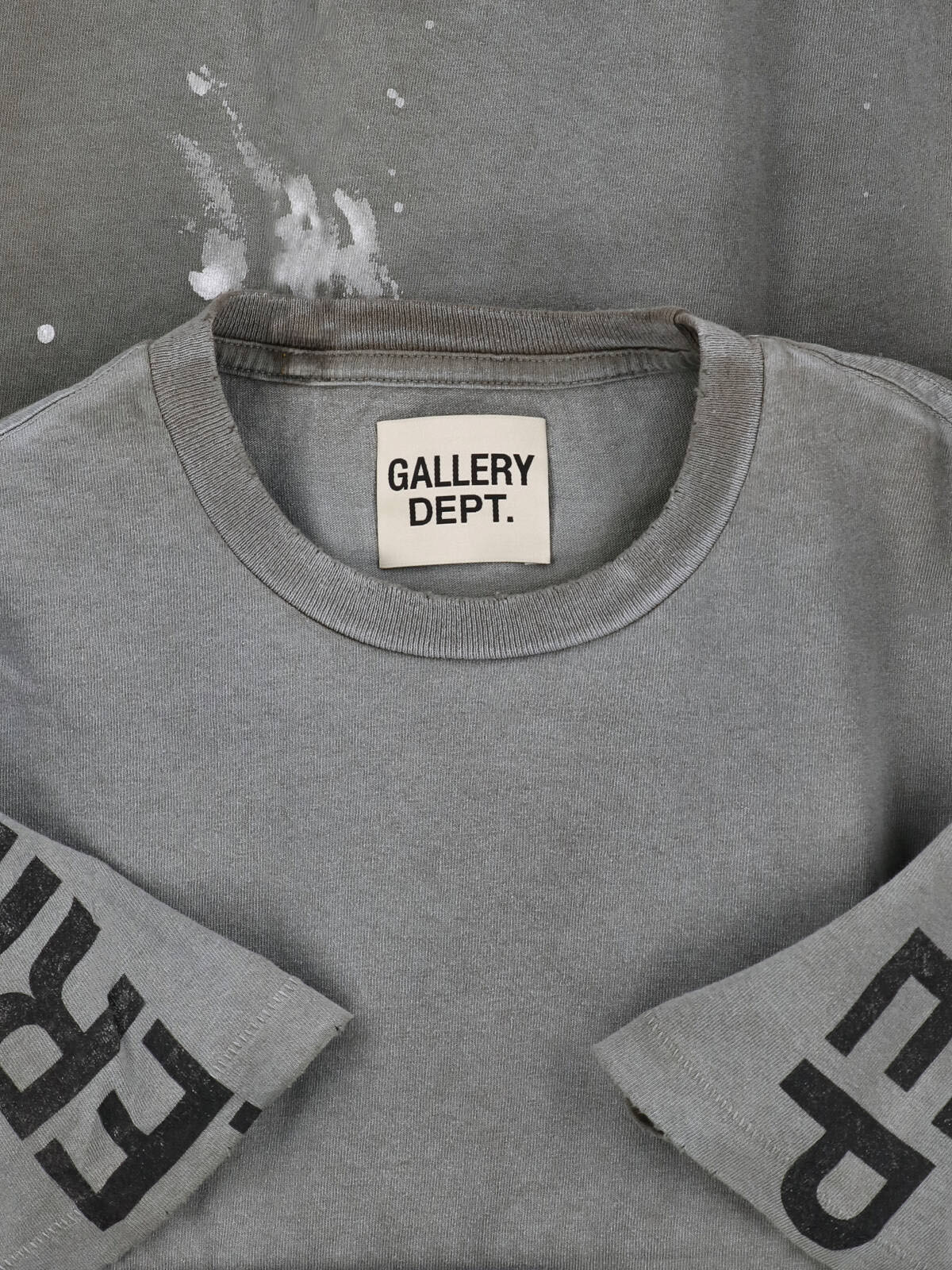 Distressed Graphic T-Shirt With Paint-Splatter Effect