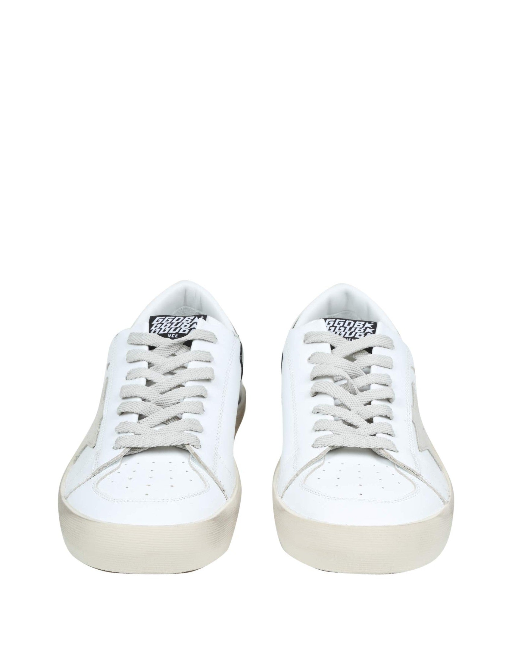Stardan Leather Sneakers With Vintage Treatment And Asymmetrical Design
