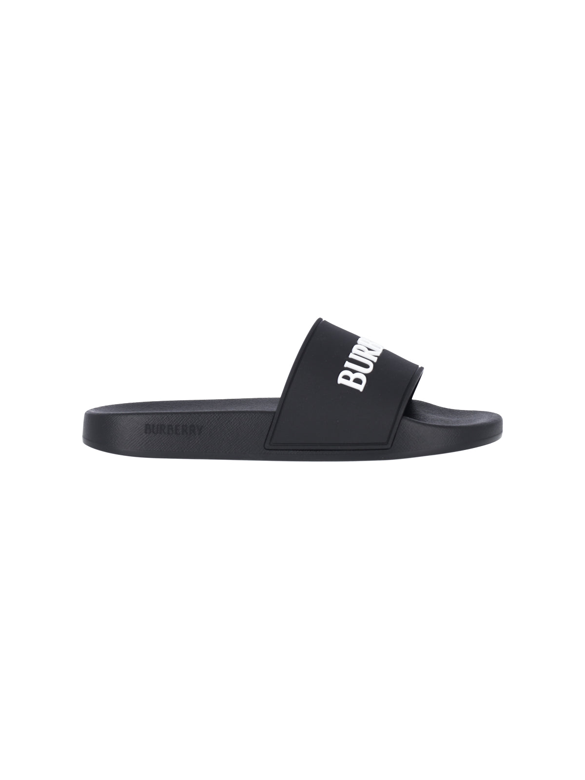 Black Logo Rubber Slides