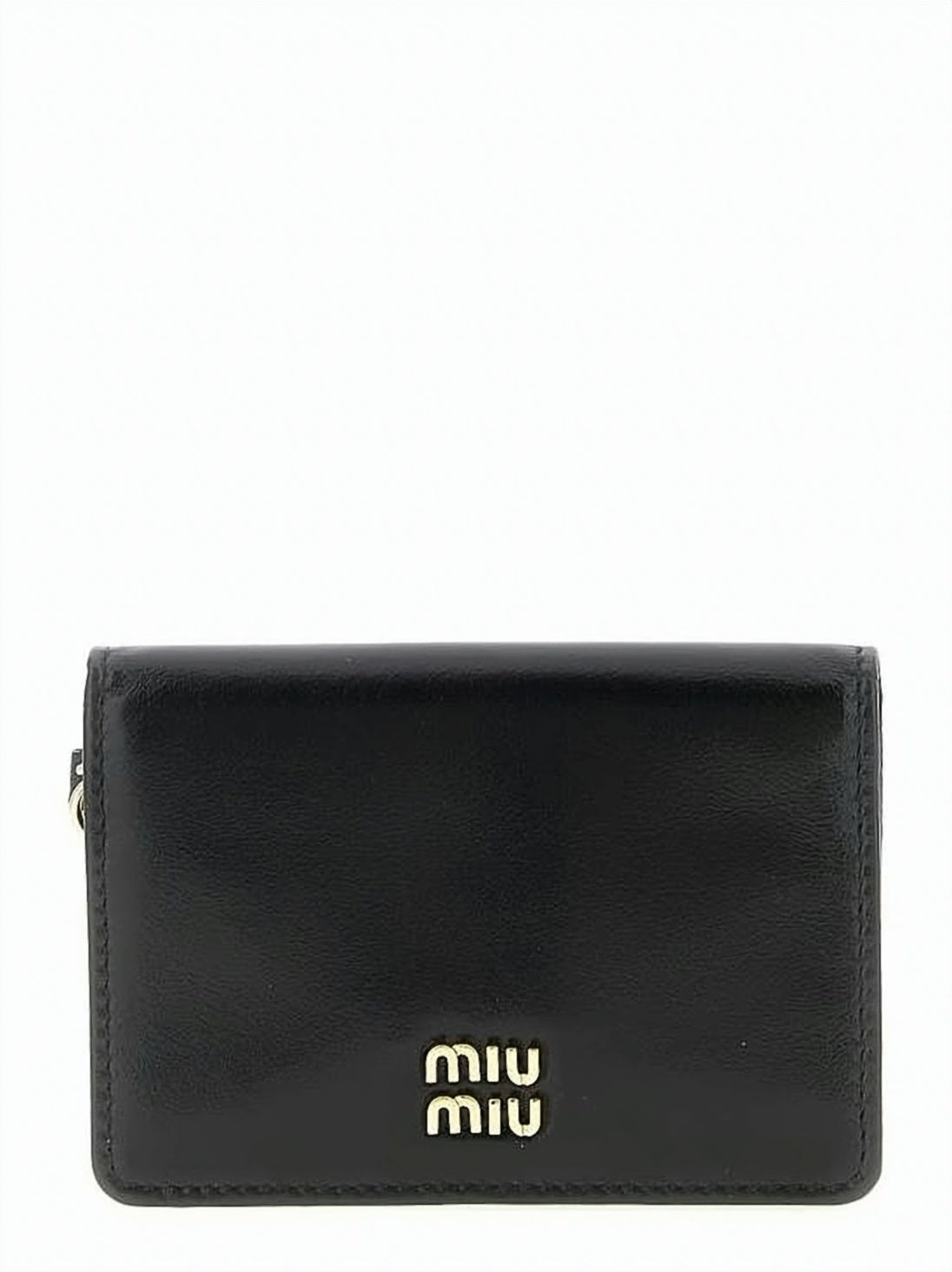 Rectangular Black Calf Leather Cardholder