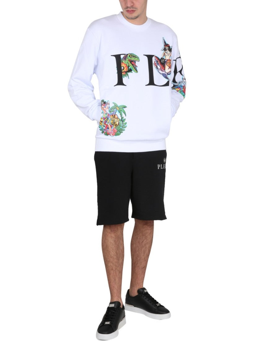 Crewneck Sweatshirt With Front Graphic