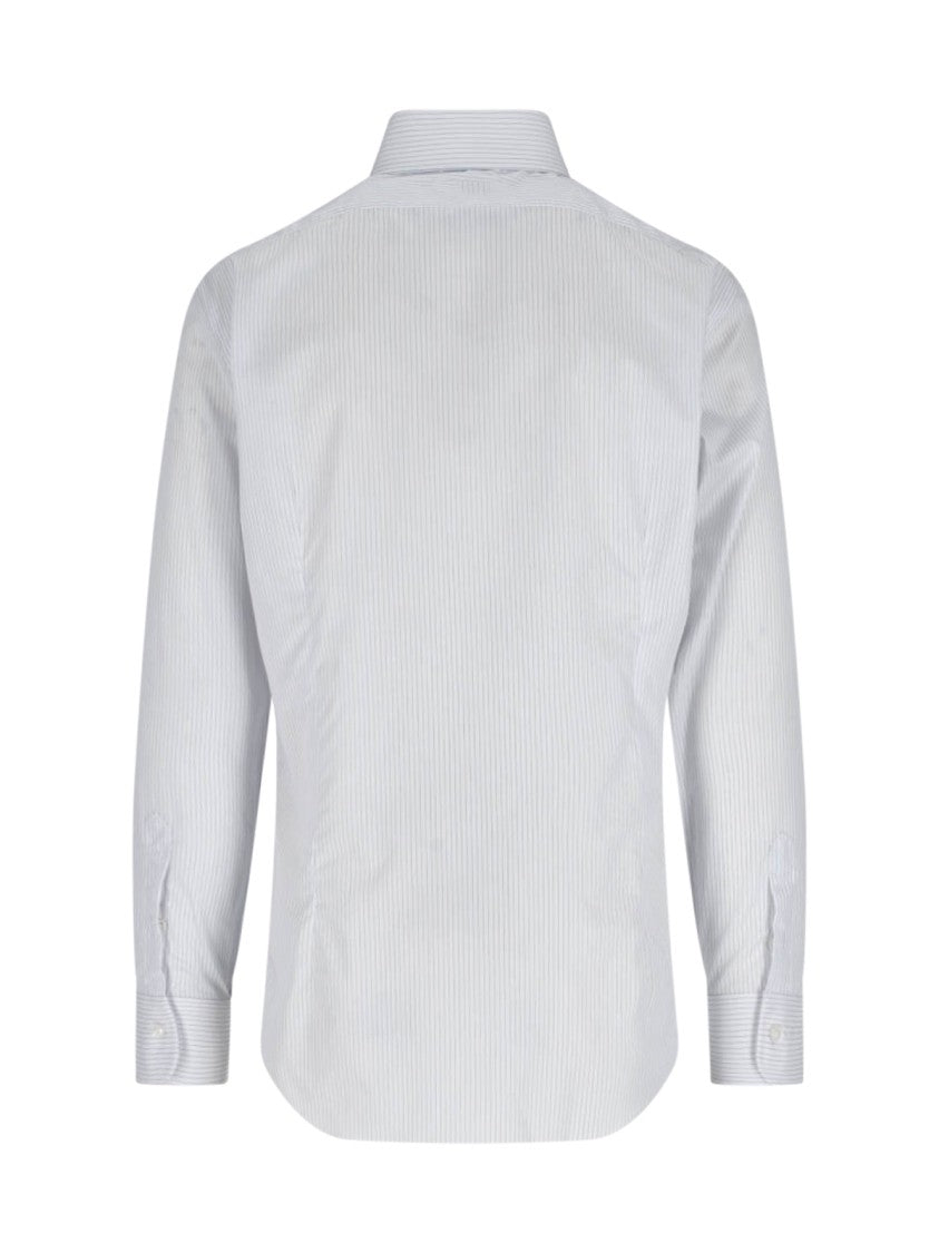 Striped Cotton Shirt – White And Blue
