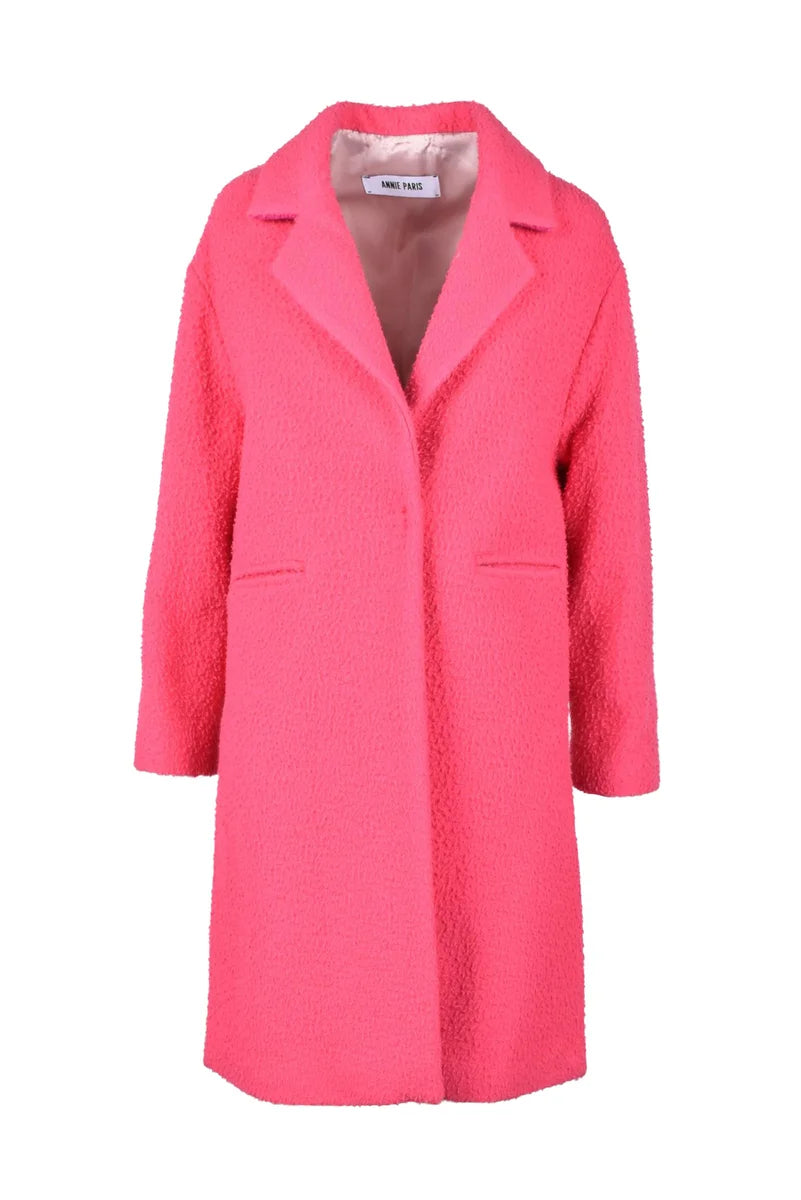 Virgin Wool Coat - Fuchsia