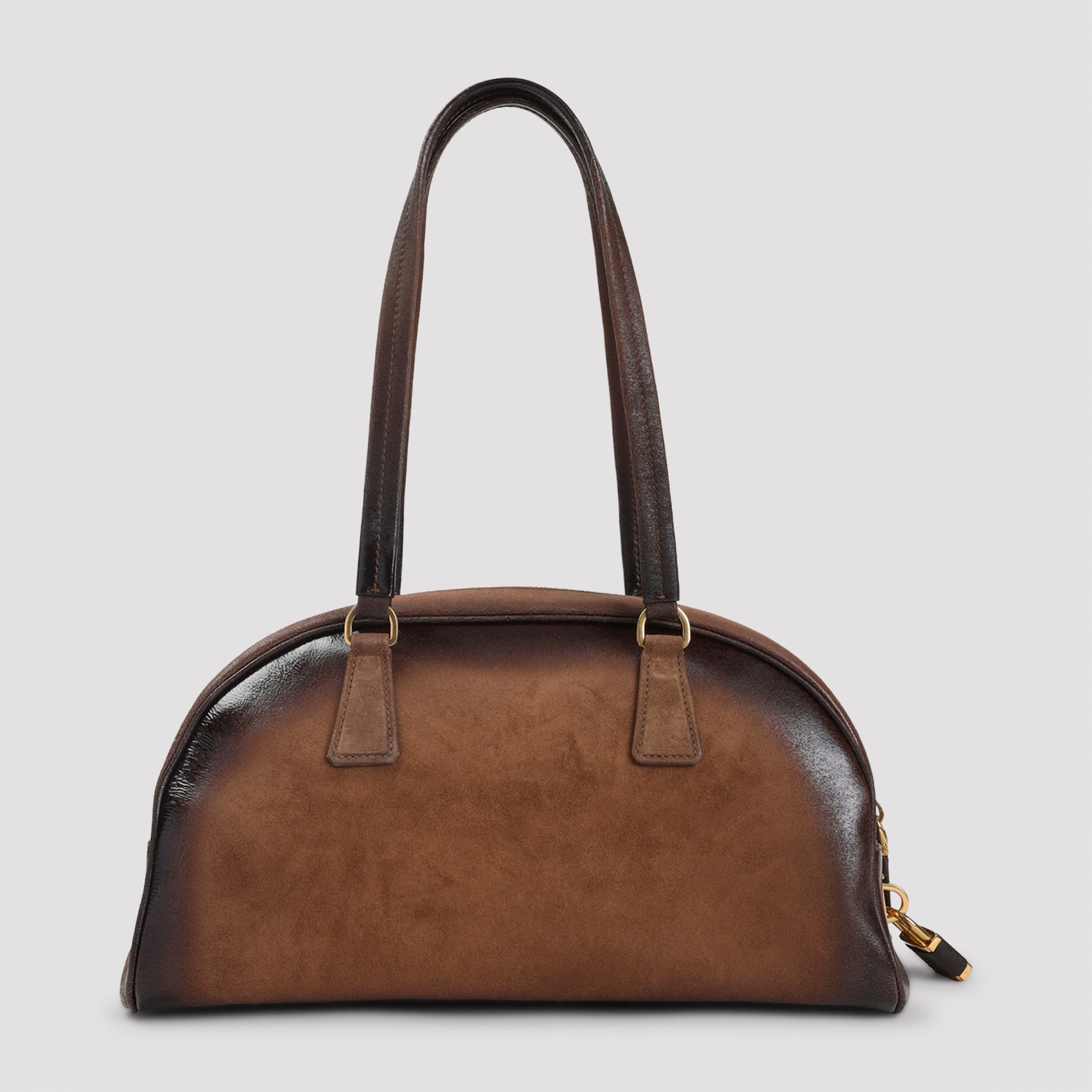 Gradient Brown Calf Leather Handbag