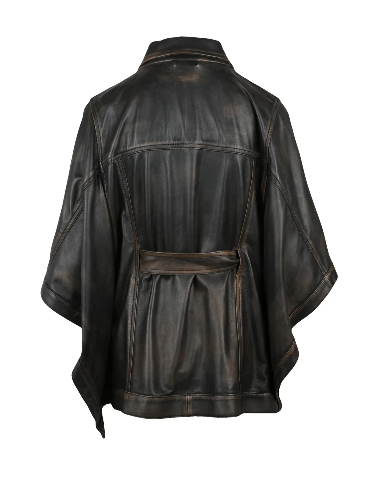 Oversized Leather Cape