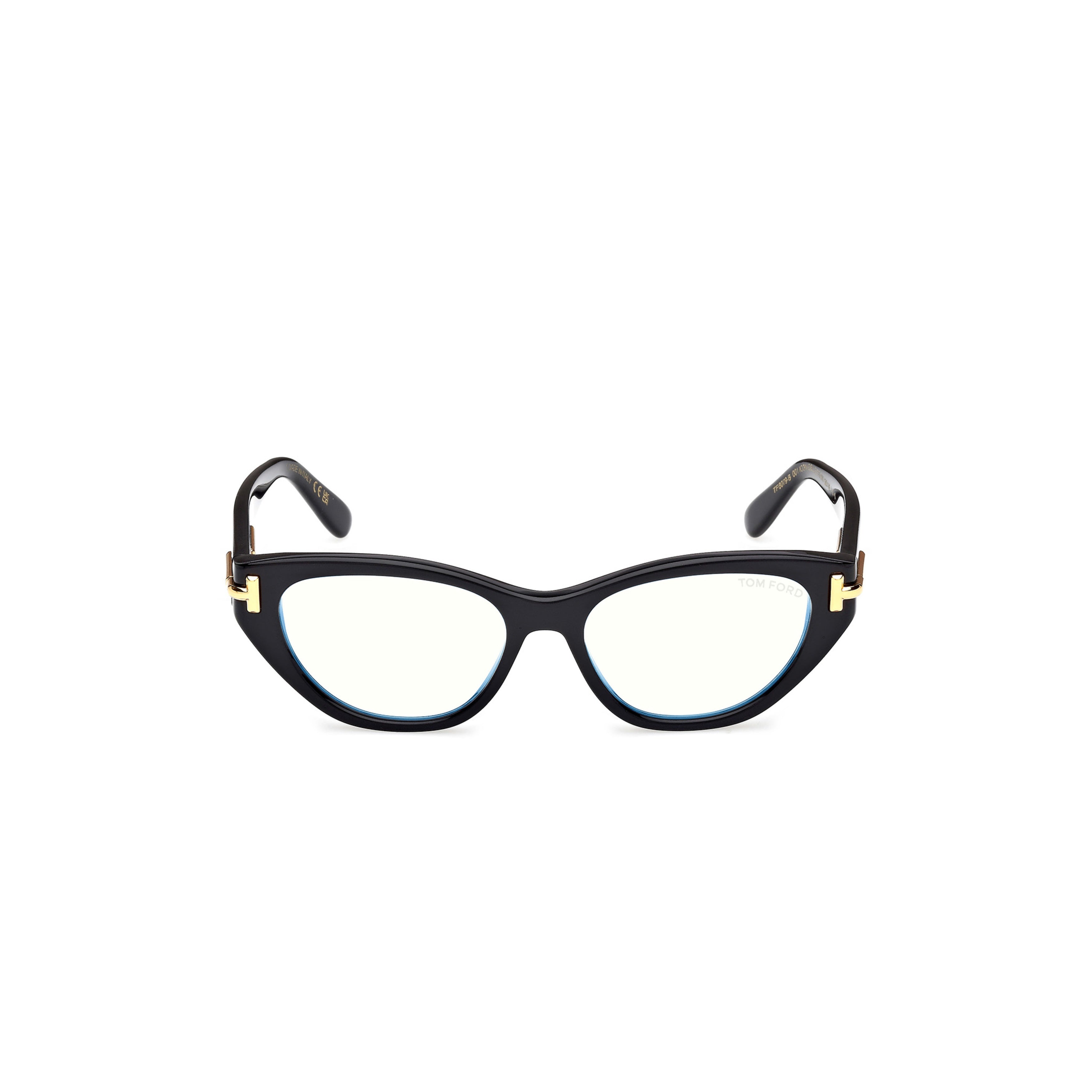Ft6079-B Glossy Black Cat-Eye Eyeglasses