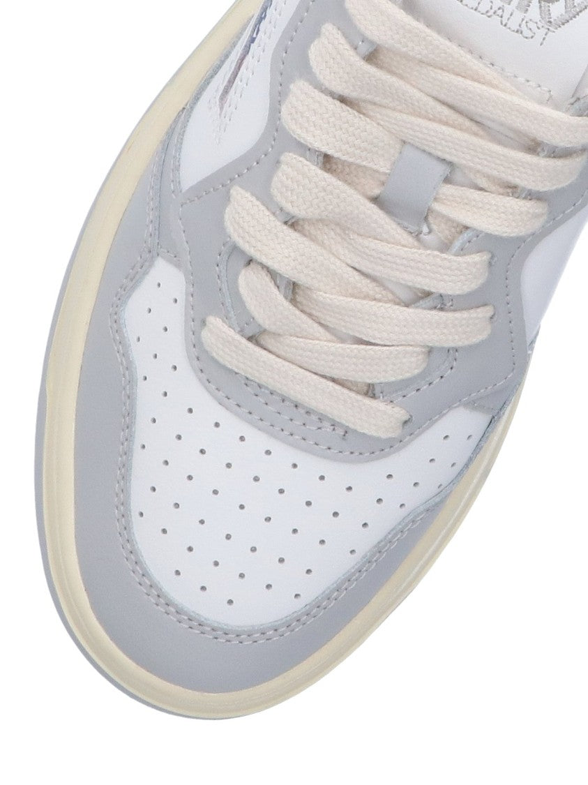 Low-Top Sneakers with Smooth Leather Upper