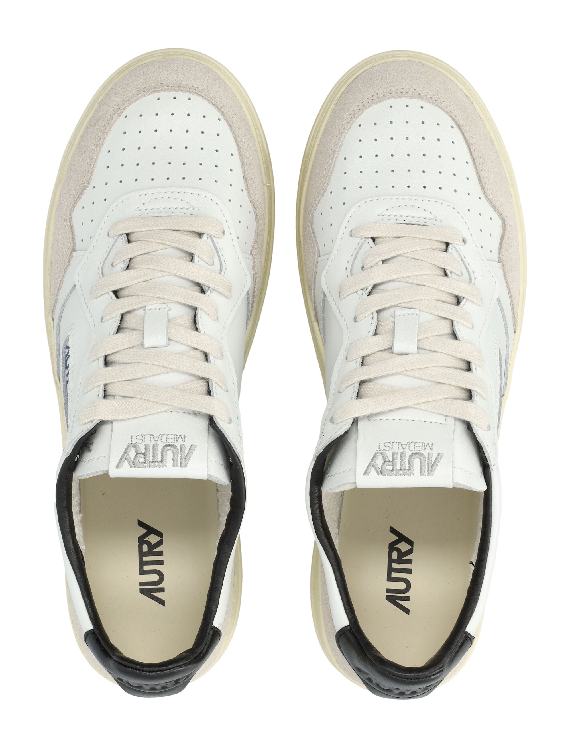 Medalist Low White & Black Leather Sneaker