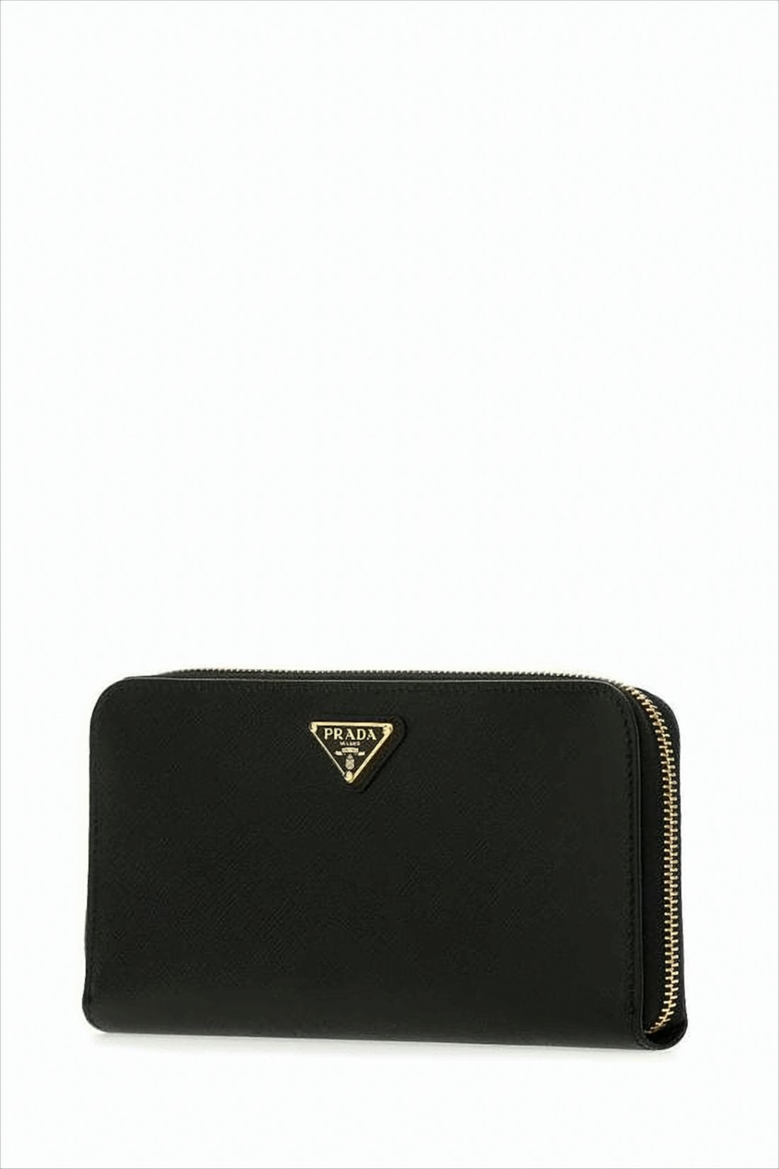 Zip-Around Wallet in Textured Leather