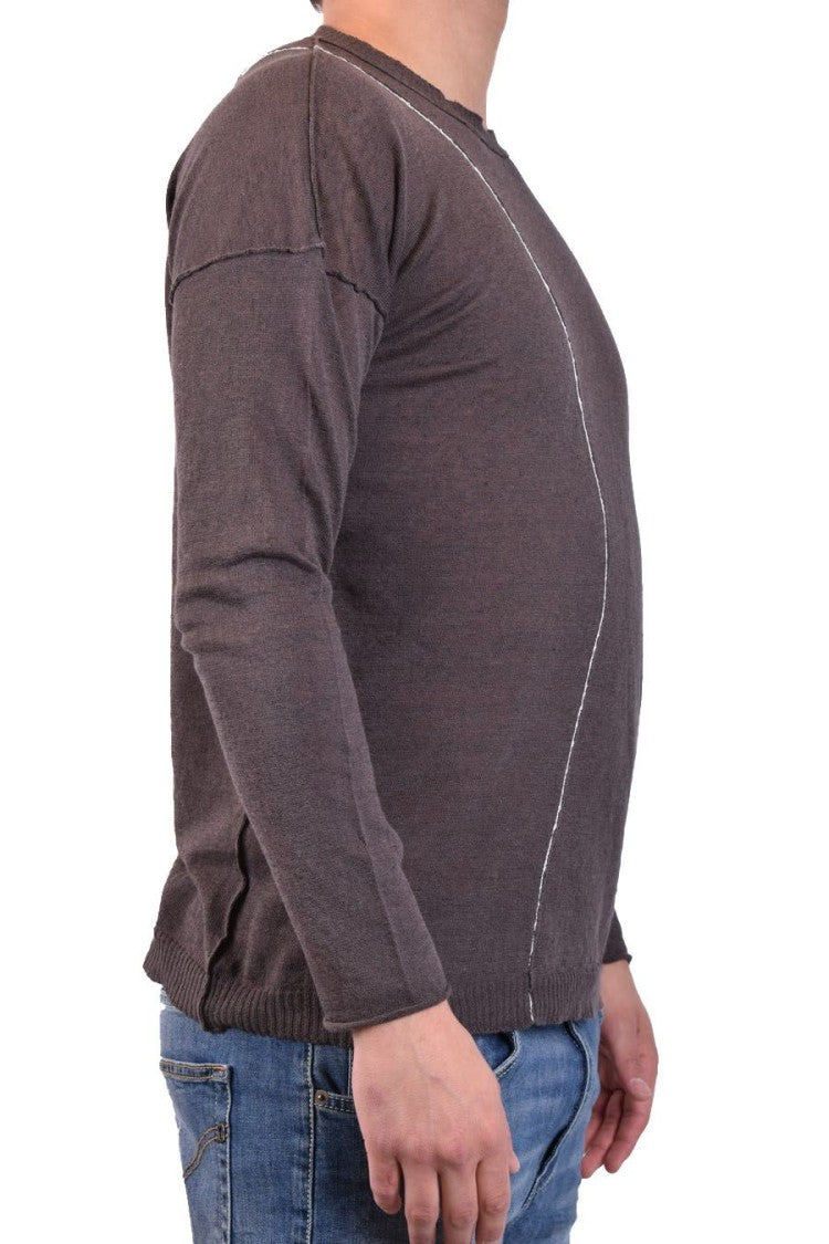 Green Cotton Knitwear Sweater