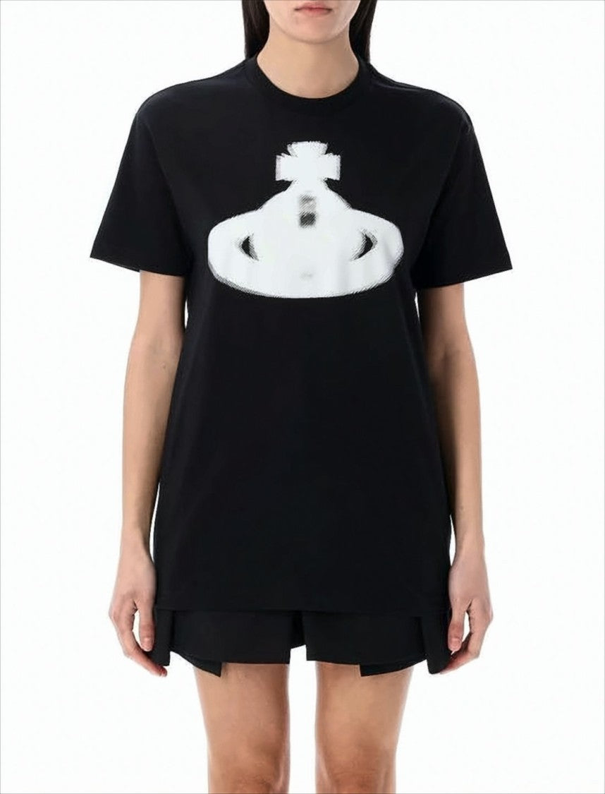 Relaxed Fit Black Graphic Emblem T-Shirt