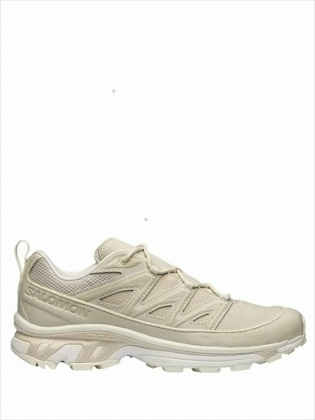 Streamlined Neutral-tone Sneakers with Textured Rubber Sole