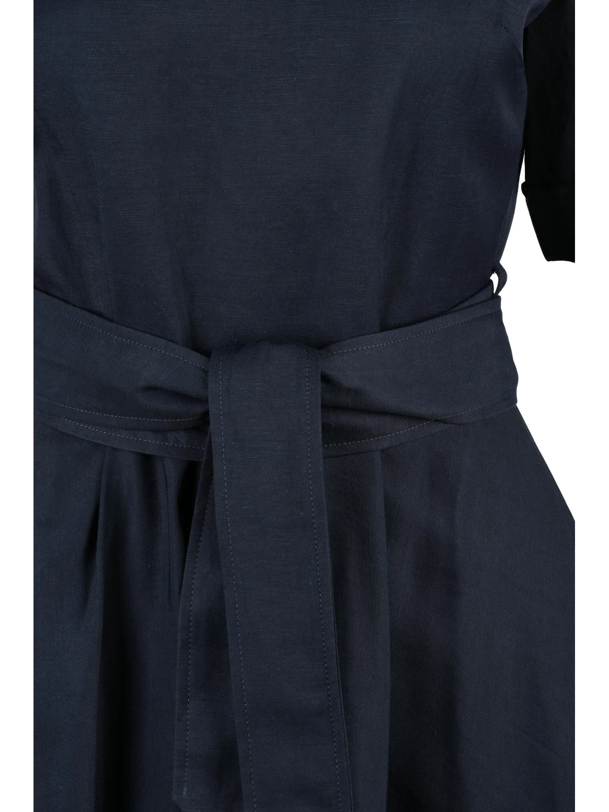 Blue Viscose Linen Women's Dress
