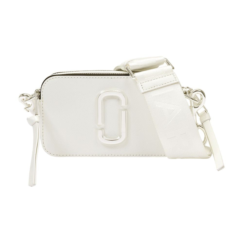 The Snapshot Crossbody - White - Leather