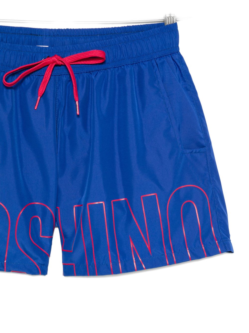 Blue Front Logo Drawstring Swim Shorts