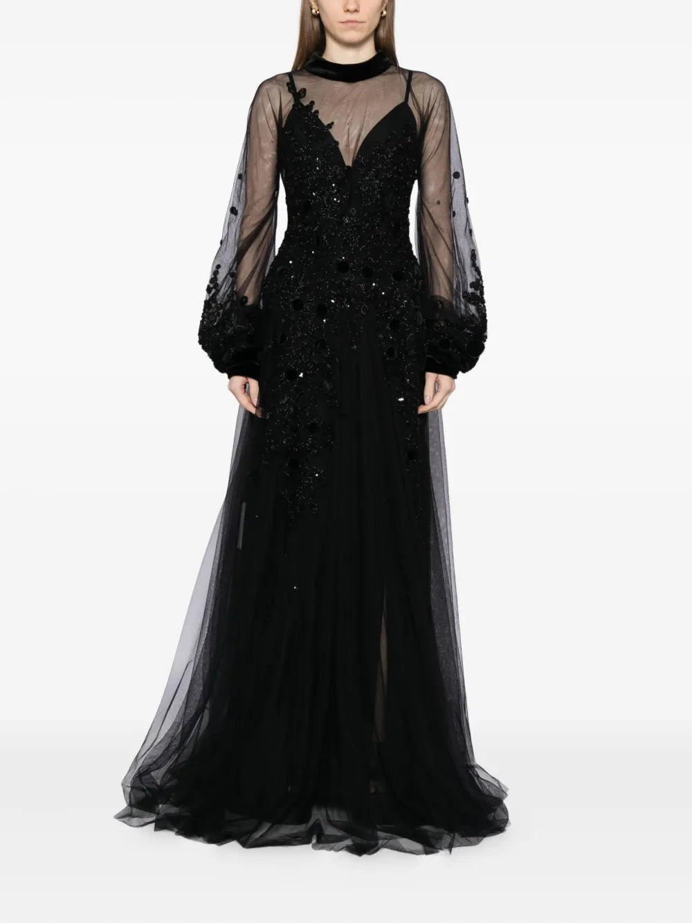Embroidered Tulle Dress