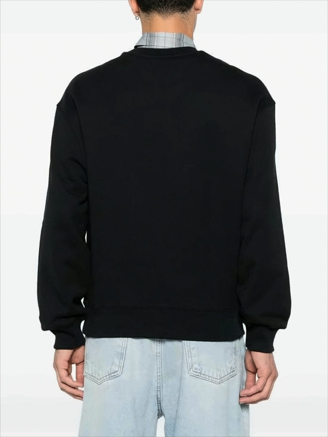 Classic Crew Neck Black Sweatshirt