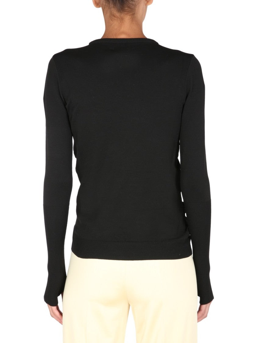 Fitted Crew Neck Sweater