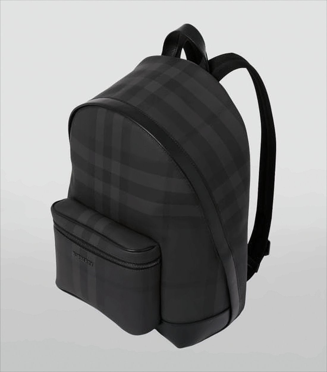 Black Checkered Design Burberry Backpack