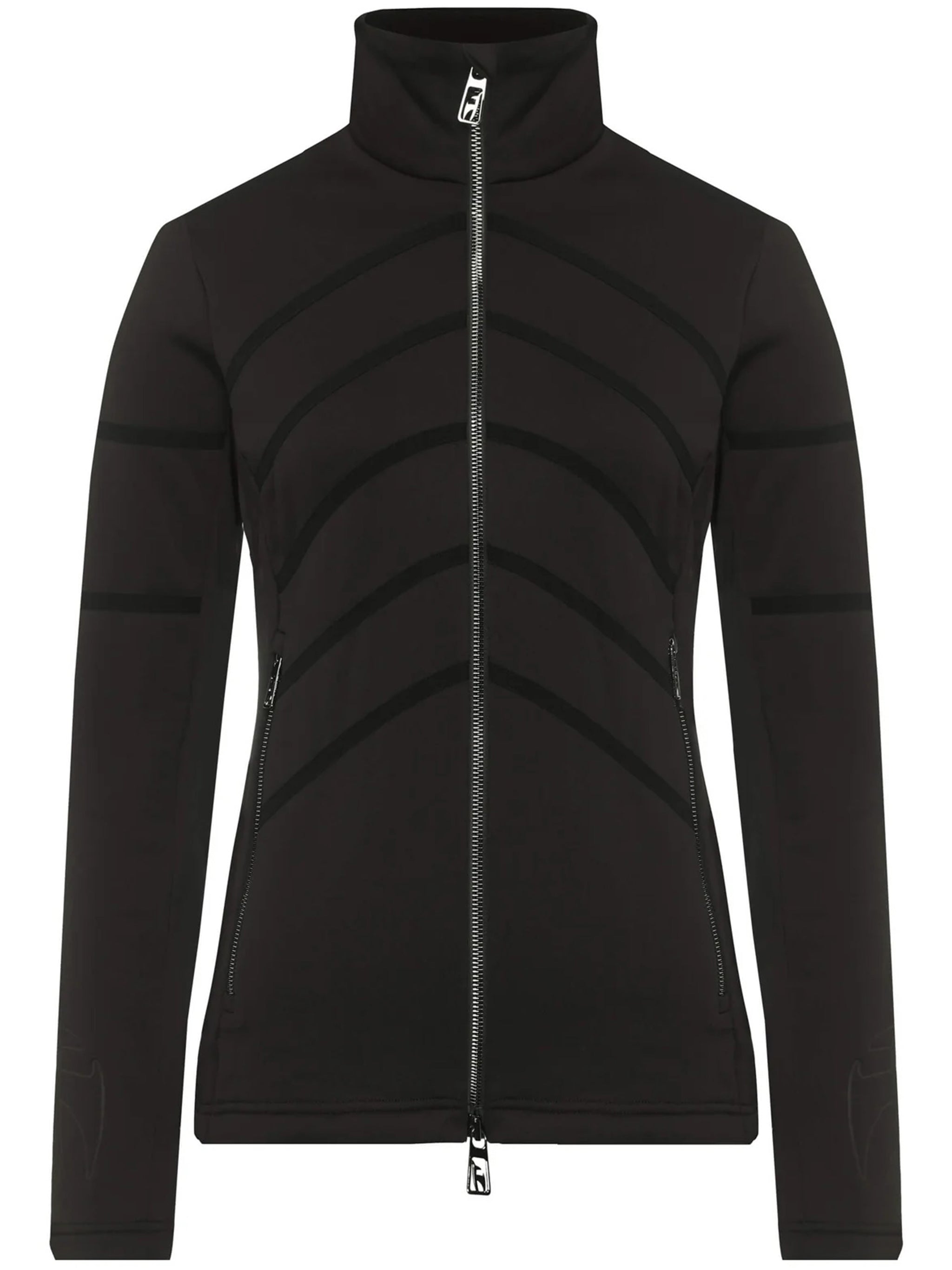 Black Sue Fitted High-Collar Ski Jacket